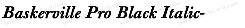 Baskerville Pro Black Italic字体转换